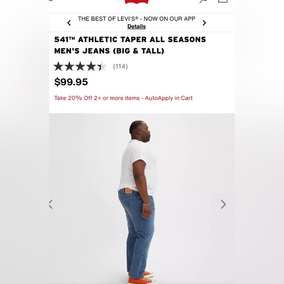 Levi’s 541 athletic Taper big and tall size 50x32 NWT - Picture 13 of 14